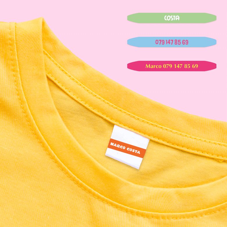 Etichette Termoadesive Per Vestiti - Personalizzabili Con Nome - Confezione Da 100 Pezzi - Bianche - Foto 2